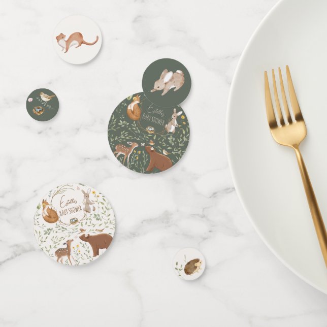 Woodland Animals Forest Friends Kinderdusche Konfetti (Gruppe)