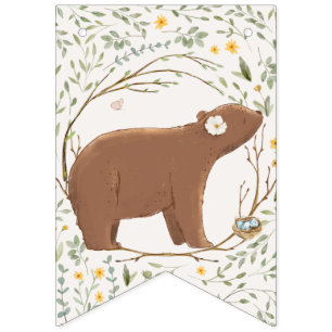 Woodland Animals Forest Friends Kinderdusche Wimpelkette