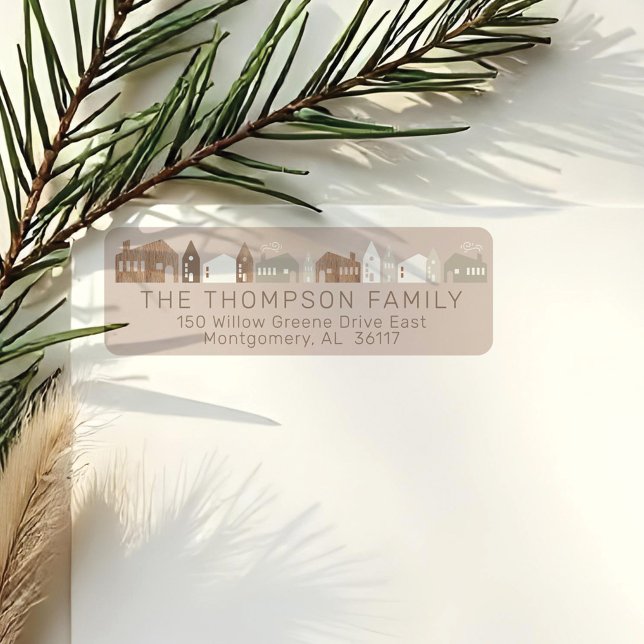 Woodland Animals Fox, Deer & Rabbit Gemütliches Do (Woodland Animals Fox, Deer & Rabbit Cozy Village Label)