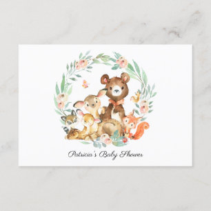 Woodland Animals Greenerity Baby Shower Buchanfrag Einladung