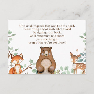 Woodland Animals Kinderduschbücher für Babykarten Begleitkarte