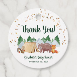 Woodland Animals Kinderdusche Danke Geschenkanhänger