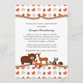 Woodland Animals Kinderdusche / Geburtstagsparty Einladung