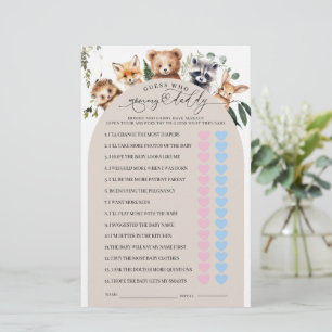 Woodland Animals Mama oder Vater Baby Shower Game