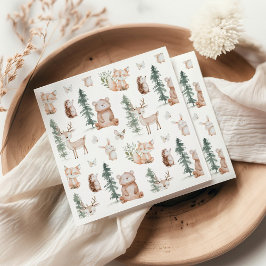 Woodland Animals Mountain Baby Dusche Serviette