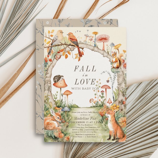 Woodland Animals Mushroom Garden Kinderdusche Einladung (Von Creator hochgeladen)