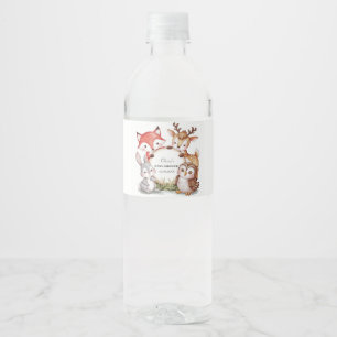Woodland Animals Niedlich Baby Dusche Wasserflaschenetikett