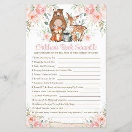 Woodland Animals Pink Floral Kinderbuch Spiel