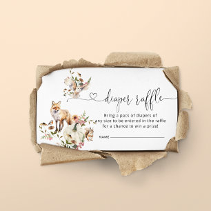 Woodland Animals Pumpkin Fall Kinderdusche Windeln Begleitkarte