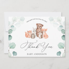 Woodland Animals Showdown by Mail Danke Postcard Karte