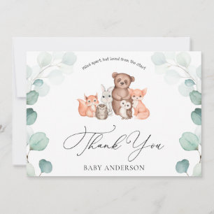 Woodland Animals Showdown by Mail Danke Postcard Karte