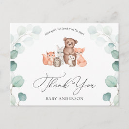 Woodland Animals Showdown by Mail Danke Postcard Postkarte