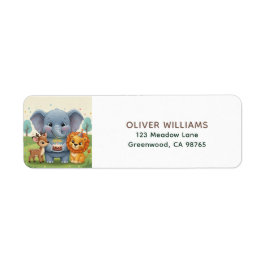 Woodland Animals Sweet Birthday Return Address