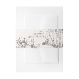 Woodland Animals Whimsical Winter Baby Dusche Einladungsbanderole