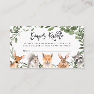 Woodland Animals Windelwanne Kinderduschkarte Begleitkarte