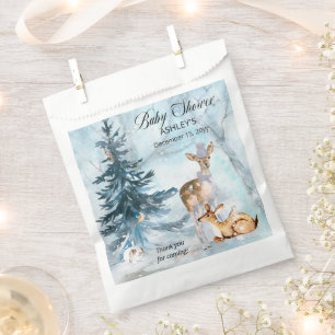 Woodland Animals Winter Boy Baby Dusche Vielen Dan Geschenktütchen