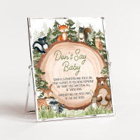 Woodland Animals Wood Slice sagen nicht Baby