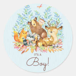 Woodland Animes ist ein Boy-Feve-Sticker Runder Aufkleber