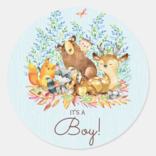 Woodland Animes ist ein Boy-Feve-Sticker Runder Aufkleber