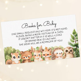Woodland Ansammlung Babydusche Buchanfrage Begleitkarte