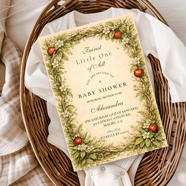 Woodland Apple Storyboo Baby Shower Einladung (Von Creator hochgeladen)