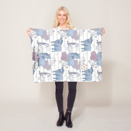 Woodland Art Baby Blanket Fleecedecke