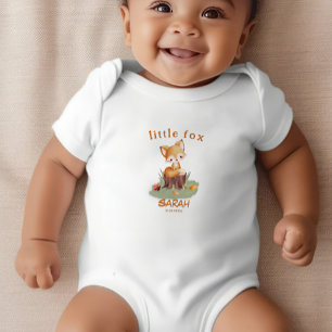 Woodland Autumn Baby Fox Personalisiert Strampler