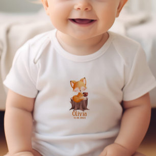 Woodland Autumn Baby Fox Personalisiert Strampler
