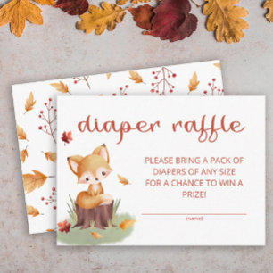 Woodland Autumn Baby Fox-Windelpreisverlosung Begleitkarte