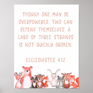 Woodland Baby Animal Kinderzimmer Art Poster