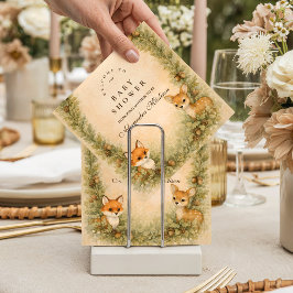 Woodland Baby Animals Baby Shower Serviette