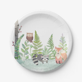 Woodland Baby Animals Greenerity Baby Shower Party Pappteller