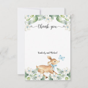Woodland Baby Deer Birthday Babydusche Dankeskarte