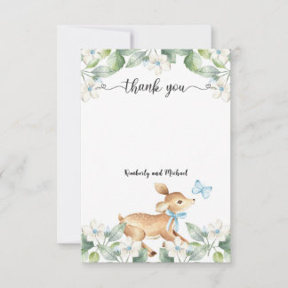 Woodland Baby Deer Birthday | Babydusche Dankeskarte