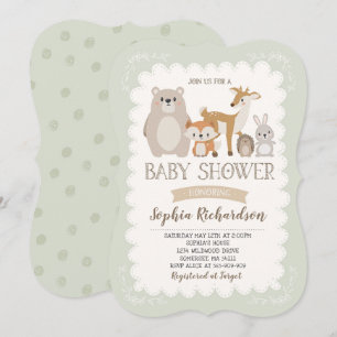 Woodland Baby Dusche Einladung Whimsical Dusche