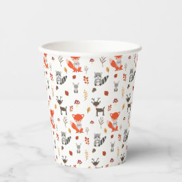 Woodland Baby Dusche Niedliche Waldtiere Kawaii Pappbecher