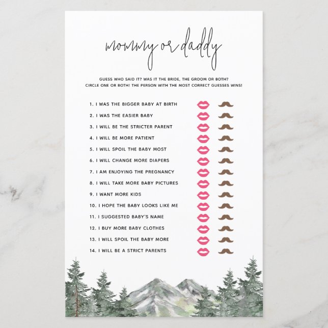 Woodland Baby Dusche Ratgeber, der sagte, es Spiel (Vorderseite)