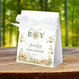 Woodland Baby Dusche Rustikale Pilze Grünpflanzen Geschenkschachtel