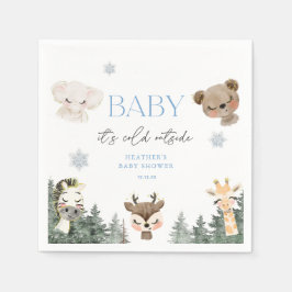 Woodland Baby Es ist kalte Outside Boy Baby Dusche Serviette