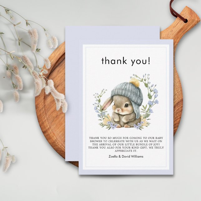 Woodland Baby Gender Neutral Thank You Card Dankeskarte (Woodland Baby Gender Neutral Thank You Card 3)