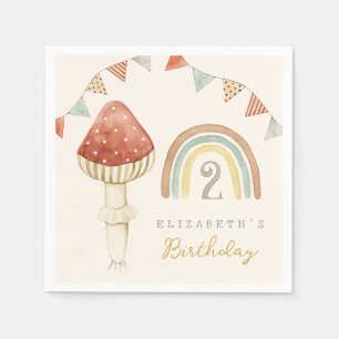 Woodland Baby Mushroom Toys Baby Geburtstag Serviette