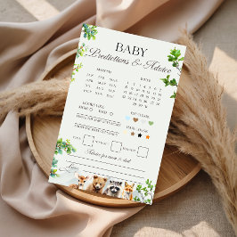 Woodland Baby Predictions & Advice Shower Game