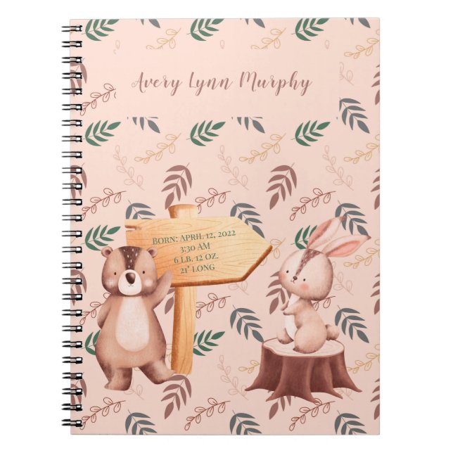 Woodland BABY RECORD book, baby notes Notizblock (Vorderseite)