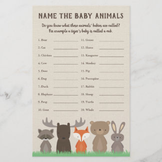 Woodland Baby Shooter Baby Animal Name Game