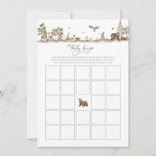 Woodland Baby Shooter Baby Bingo Game