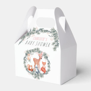 Woodland Baby Shorest Forest Animals Girl Favor Bo Geschenkschachtel