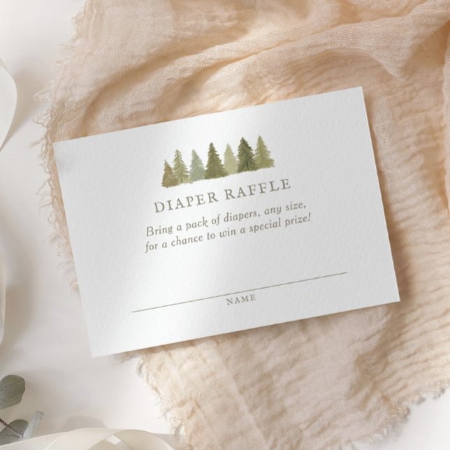 Woodland Baby Showdiaper Raffle Ticket Begleitkarte (Von Creator hochgeladen)