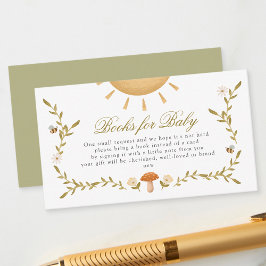 Woodland Baby Shower Books for Baby Begleitkarte