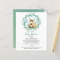 Woodland Baby Shower by Mail Einladung