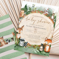 Woodland Baby Shower Einladung